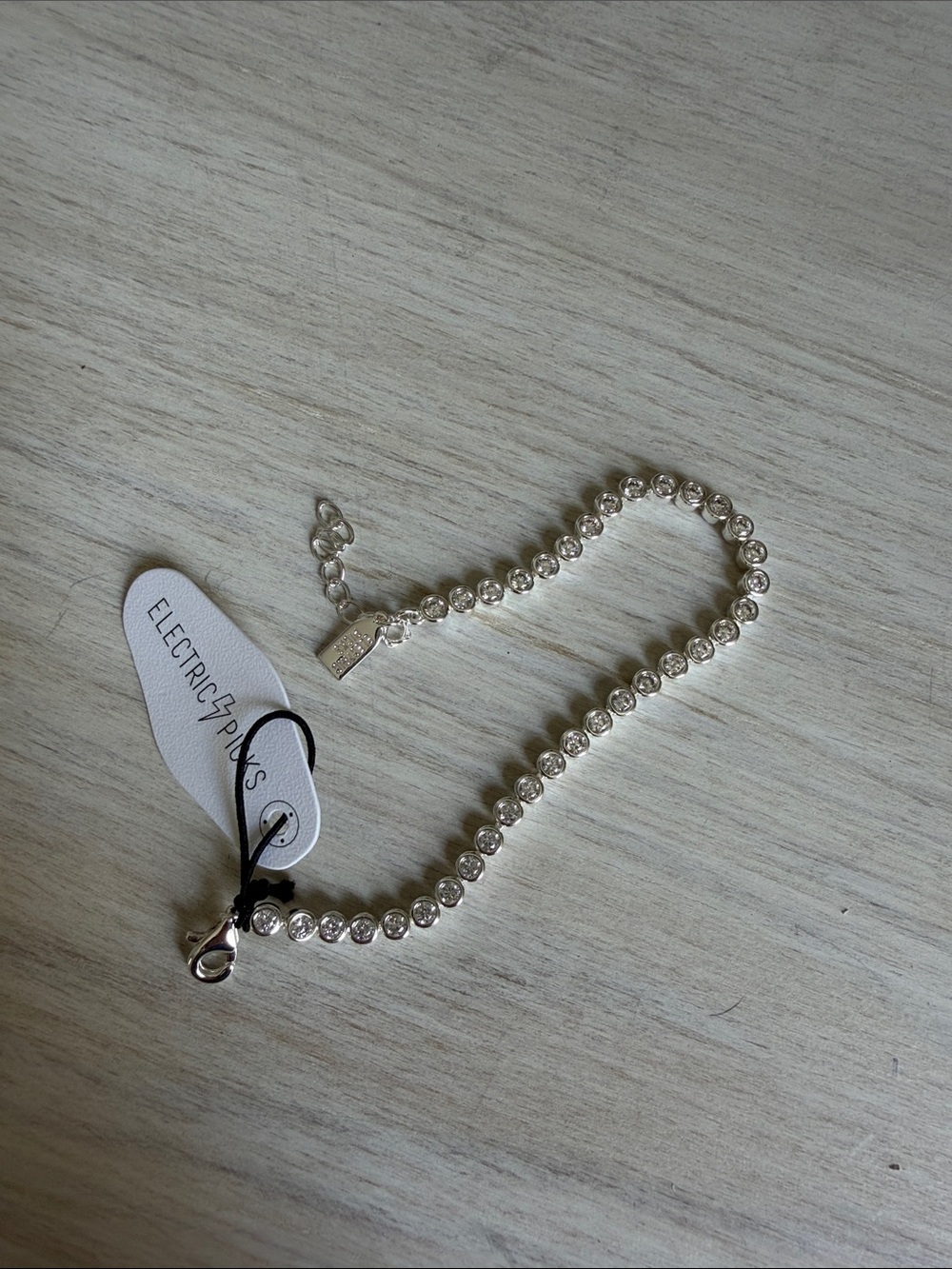 Electric picks Family Silver tennis bracelet